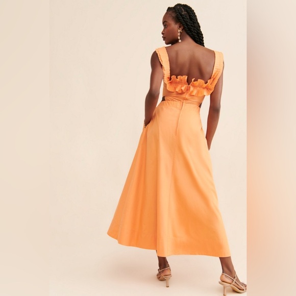 Sovere Rapture Maxi Dress Off the Shoulder Ruffle Orange - Picture 2 of 16